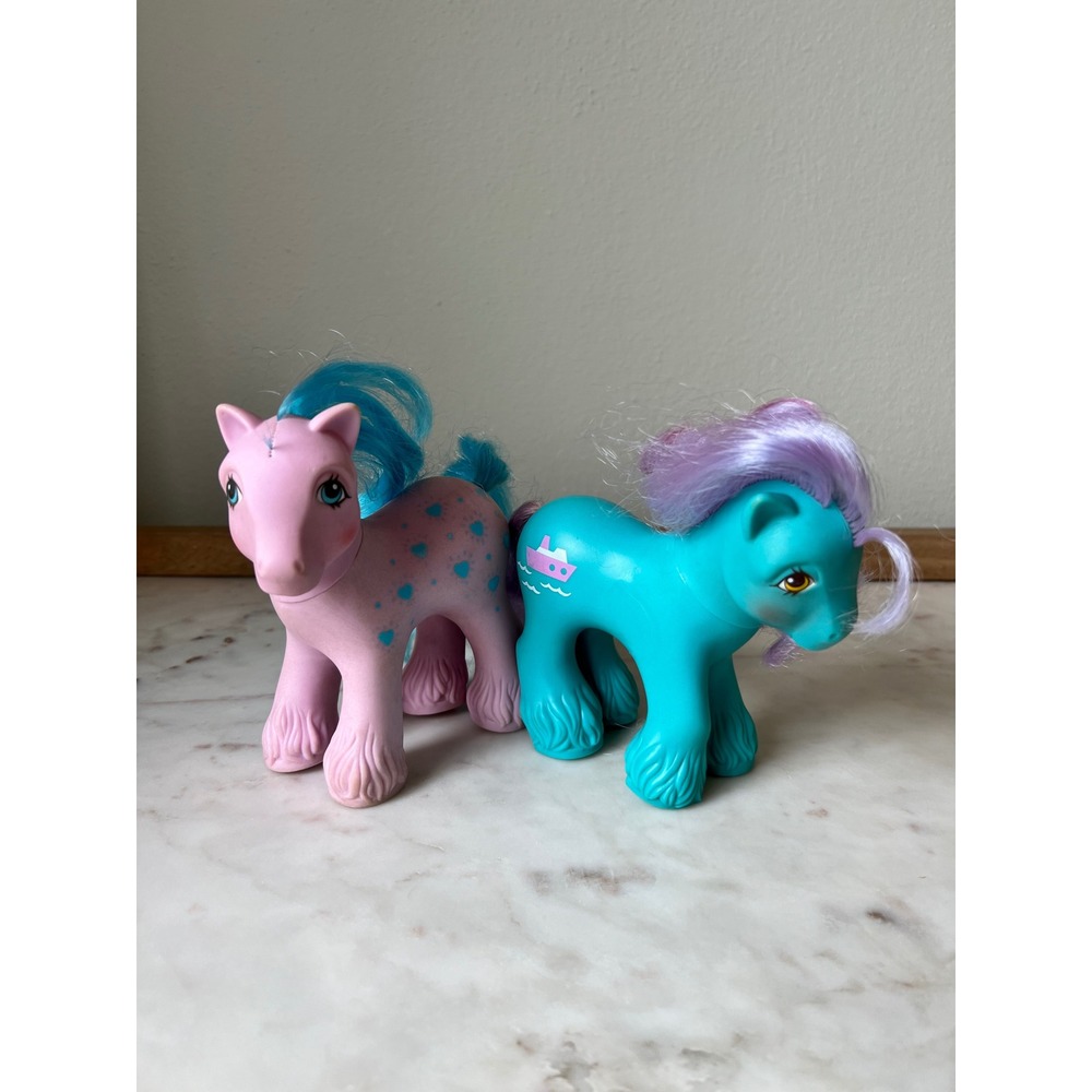Vintage My Little Pony G1 Big Brother Salty and Daddy Bright Bouquet 1987 MLP